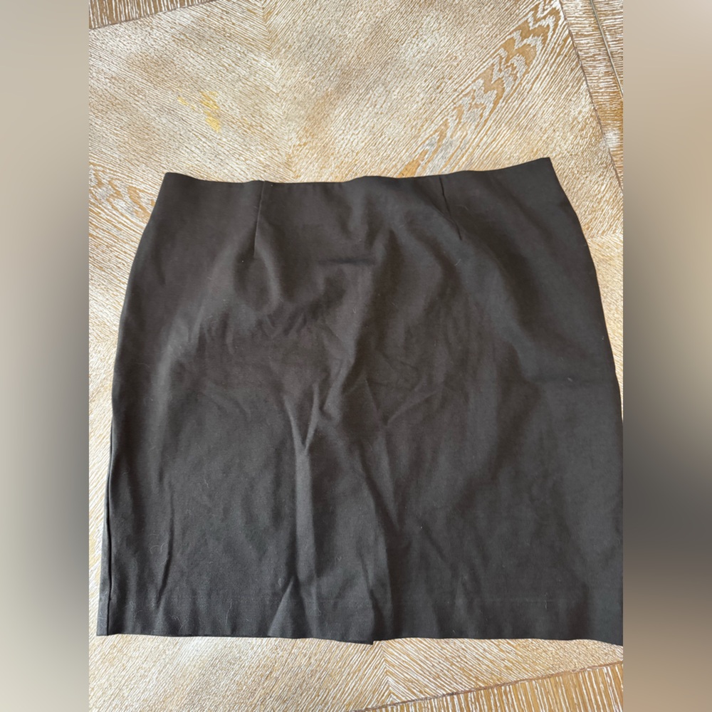 J JILL Ponte PENCIL SKIRT Brown XLP Waist 38” Length 21” Back Slit